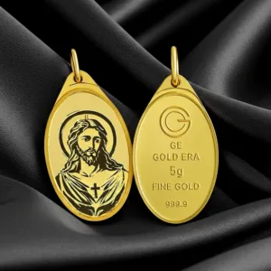 5 Gram Gold Pendant – Jesus Design