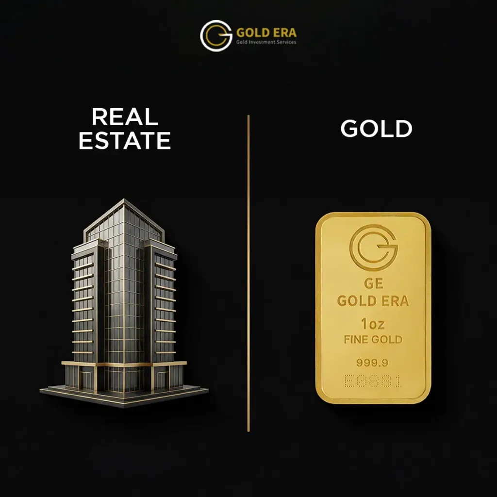 gold bars vs real estate in uae