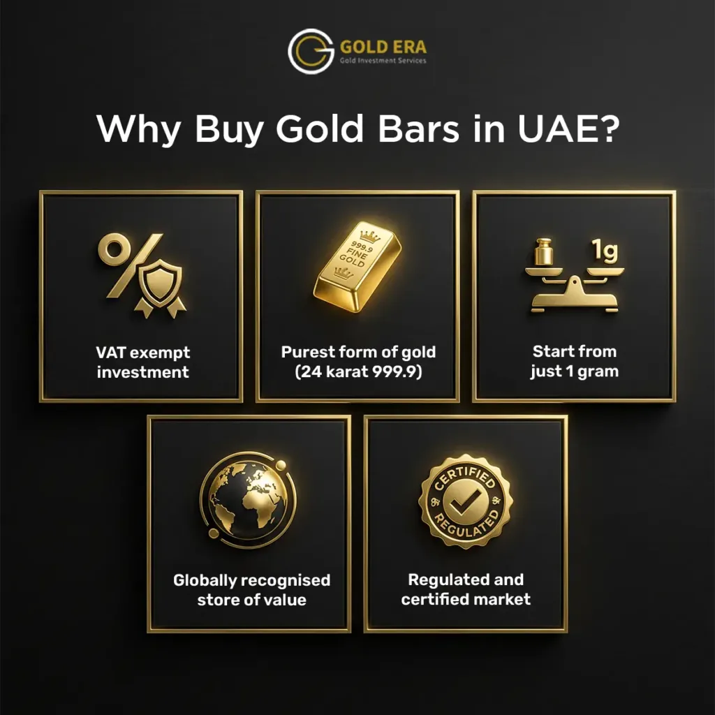 why buy gold bars in UAE infographic