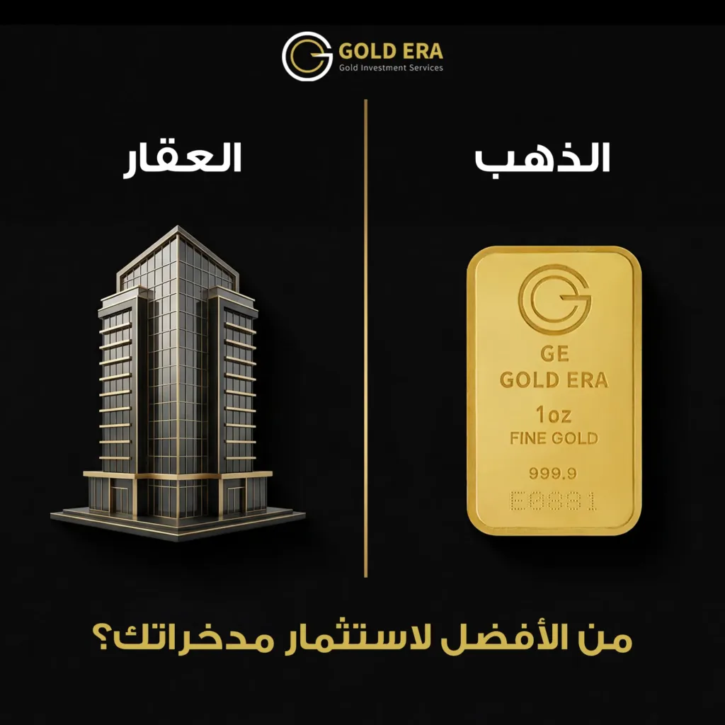 هل استثمار الذهب أفضل من العقارات