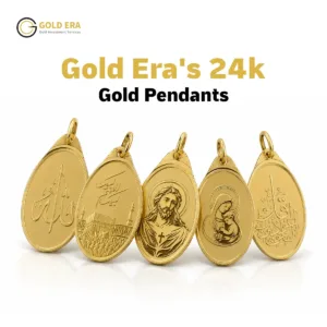 gold era collection of 24k gold pendants
